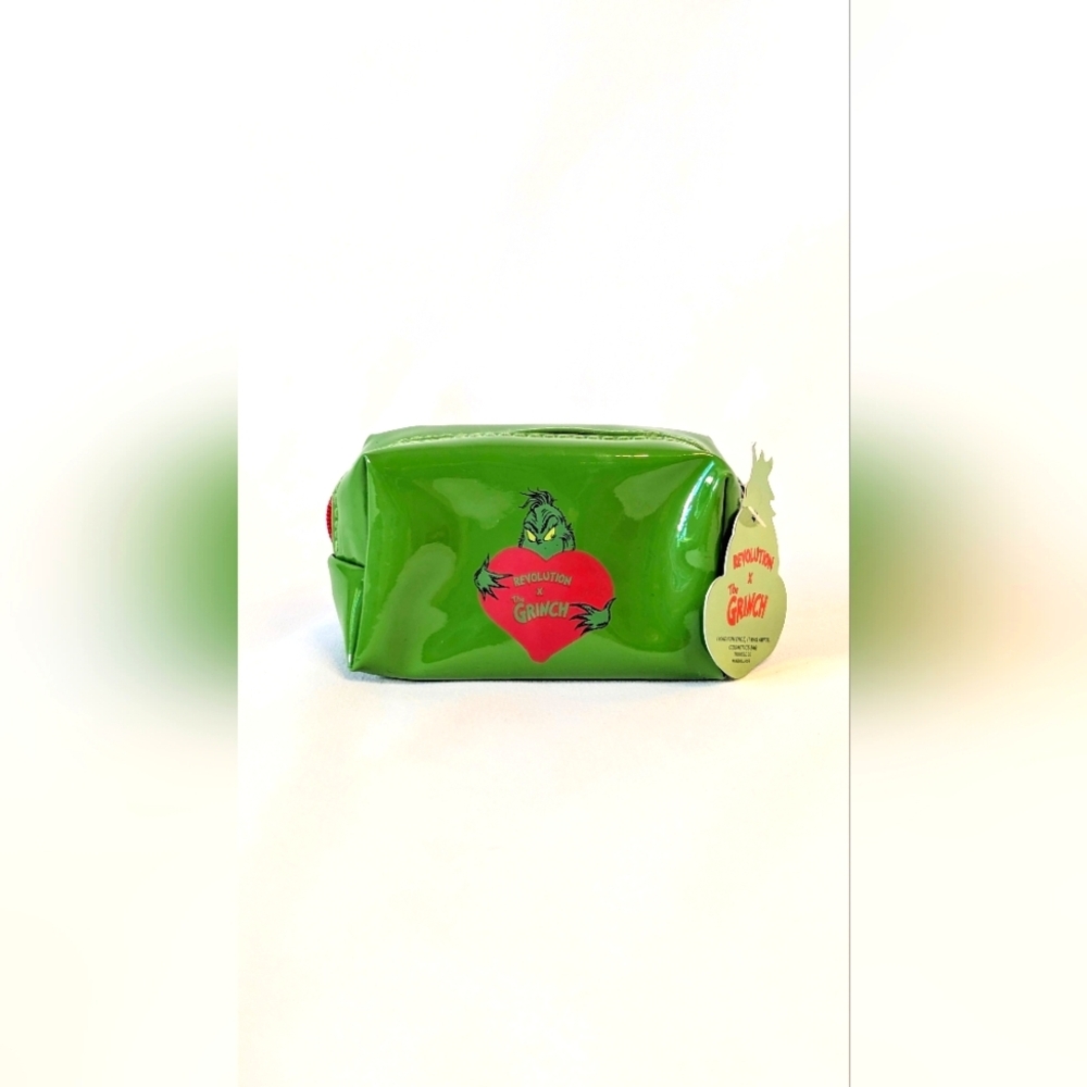 Grinch x Revolution Cosmetic Bag Small Holiday Christmas Make Up Tote Pouch NWT